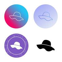 icono de vector de sombrero