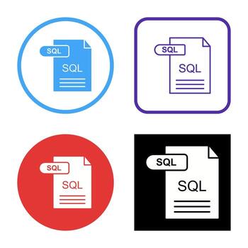 icono de vector de sql