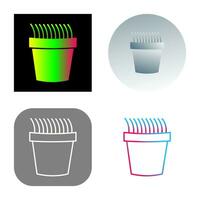 Grass Pot Vector Icon