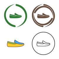 icono de vector de mocasines de hombres