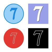 Number Seven Vector Icon