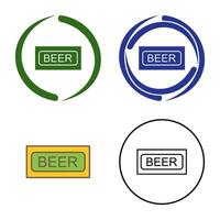 icono de vector de signo de cerveza