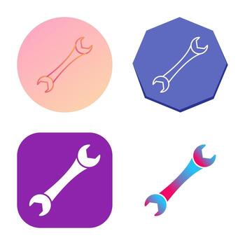 icono de llave inglesa vector