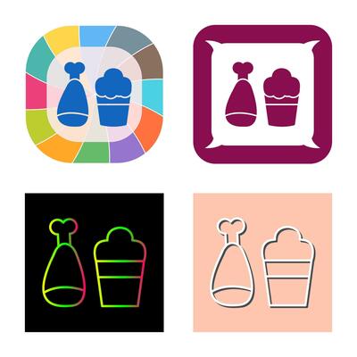 Food and Beer Vector Icon