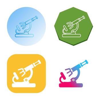 icono de vector de microscopio