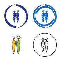 icono de vector de zanahorias