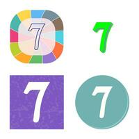 Number Seven Vector Icon