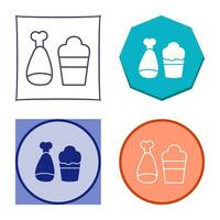 Food and Beer Vector Icon