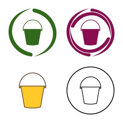Water Bucket Vector Icon
