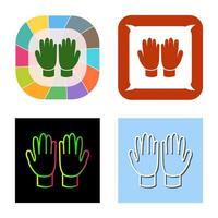 icono de vector de guantes de jardinería