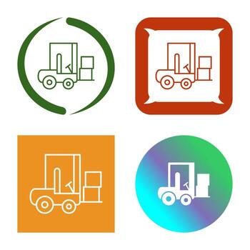 icono de vector de carretilla elevadora