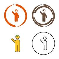 Waving to people Vector Icon