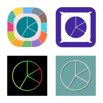 icono de vector de gráfico circular