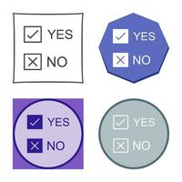 Yes No Option Vector Icon