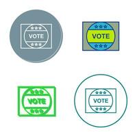 Vote Sticker Vector Icon