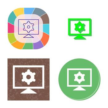 Computer Settings Vector Icon