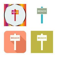 Beach Sign Vector Icon