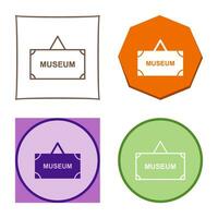 icono de vector de etiqueta de museo