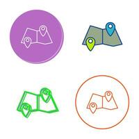 Folded Map Vector Icon