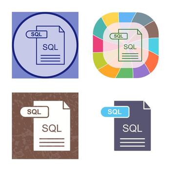 icono de vector de sql