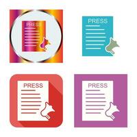 Unique Press Releases Vector Icon