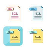 icono de vector de sql