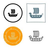 Viking Ship Vector Icon