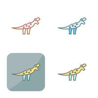 icono de vector de dinosaurio