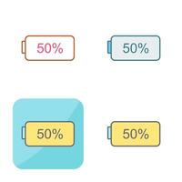 Unique Half Battery Vector Icon