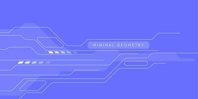 Violet white minimal abstract futuristic tech background with circuit lines vector