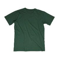 llanura Ejército verde camiseta plantilla, desde el frente lado, como un burlarse de arriba de tu diseño necesidades, aislado en un blanco antecedentes. foto