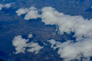 Cloudy aerial view photo