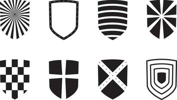 Shield vector symbol icon. Emblem security design. Gtaphic element insignia logo. Protection safe sign.