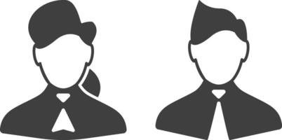 consultores mujer y hombre íconos vector