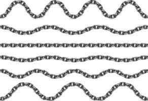 Different chains seamless. Vector chain set.