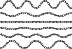 Different chains seamless. Vector chain set.