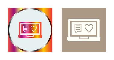 Chat and Laptop Vector Icon