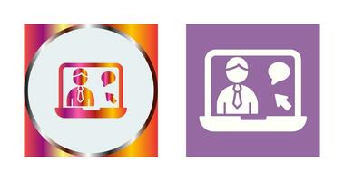 Online Interview Vector Icon