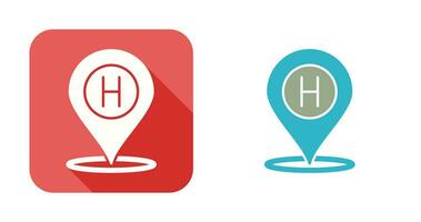 Hotel Location Vector Icon