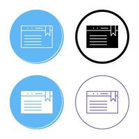 Unique Bookmarking Services Vector Icon