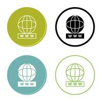 Unique World Wide Web Vector Icon