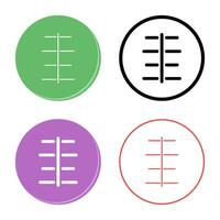 Unique Center Align Vector Icon