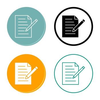 icono de vector de documento de edición único