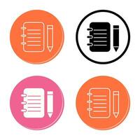 Unique Notepad Vector Icon