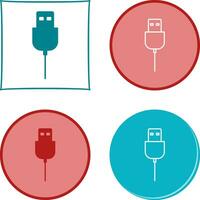 Unique USB Cable Vector Icon