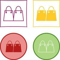 Unique Shopping Bags Vector Icon