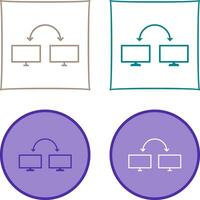 icono de vector de sistemas conectados únicos