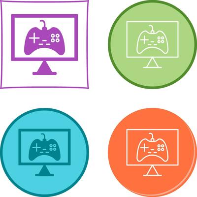 Unique Online Games Vector Icon