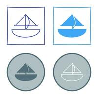 Small Yacht Vector Icon