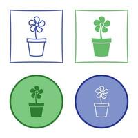 Flower Pot Vector Icon